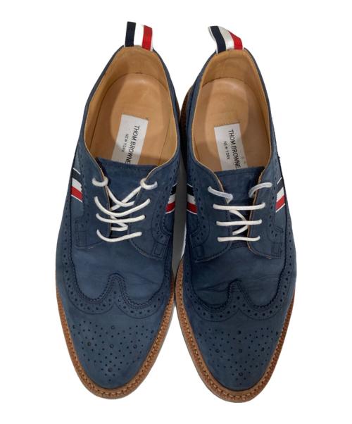 Thom Browne（トムブラウン）Thom Browne (トムブラウン) ウィングチップスウェードシューズ ネイビー サイズ:US10の古着・服飾アイテム