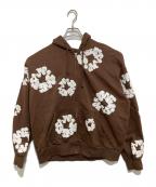 Denim Tearsデニムティアーズ）の古着「Cotton Wreath Zip Hoodie コットン リース ジップ フーディー N.111211」｜ブラウン