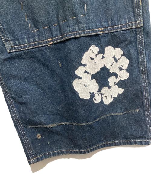 SAINT MICHAEL（セントマイケル）SAINT MICHAEL Denim Tears (デニムティアーズ) DT OVER ALL / CT WREATH ディーティー オーバーオール/シーティー リース SM-YS1-0000-C52 インディゴ サイズ:Lの古着・服飾アイテム