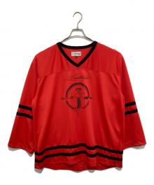 LASTMAN（ラストマン）の古着「JERSEY GAME SHIRTS ジャージー ゲーム シャツ 261LM-CT03」｜レッド