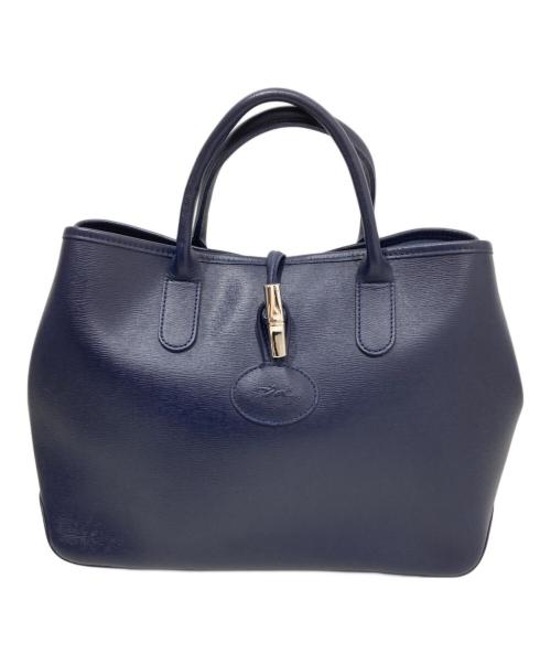LONGCHAMP（ロンシャン）LONGCHAMP (ロンシャン) トップハンドルバッグ ネイビーの古着・服飾アイテム