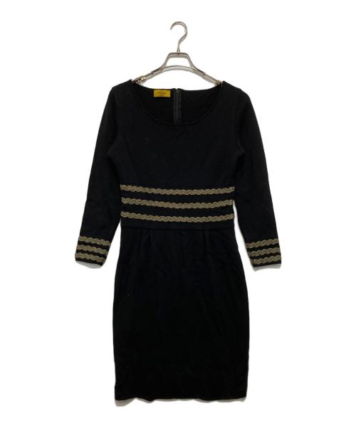 FENDI（フェンディ）FENDI (フェンディ) ニットワンピース ブラック サイズ:40の古着・服飾アイテム