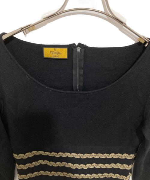 FENDI（フェンディ）FENDI (フェンディ) ニットワンピース ブラック サイズ:40の古着・服飾アイテム