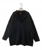 BALENCIAGAバレンシアガ）の古着「WOVEN SWEATER ウーヴン セーター ケーブルニット DK27 583189 T1534」｜ブラック
