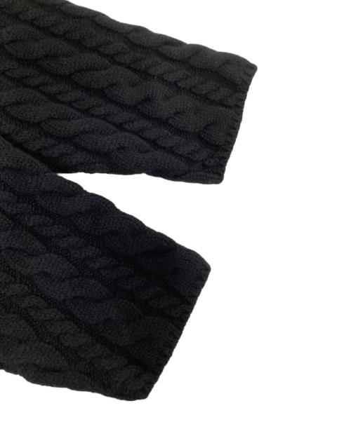 BALENCIAGA（バレンシアガ）BALENCIAGA (バレンシアガ) WOVEN SWEATER ウーヴン セーター ケーブルニット DK27 583189 T1534 ブラック サイズ:XSの古着・服飾アイテム