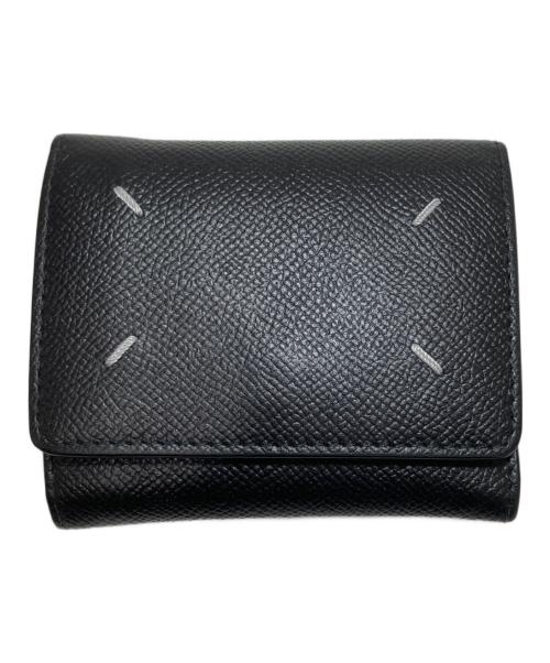 Maison Margiela（メゾンマルジェラ）Maison Margiela (メゾンマルジェラ) 4ステッチカーフ 三つ折り財布 SA3UI0017 P4745 ブラックの古着・服飾アイテム