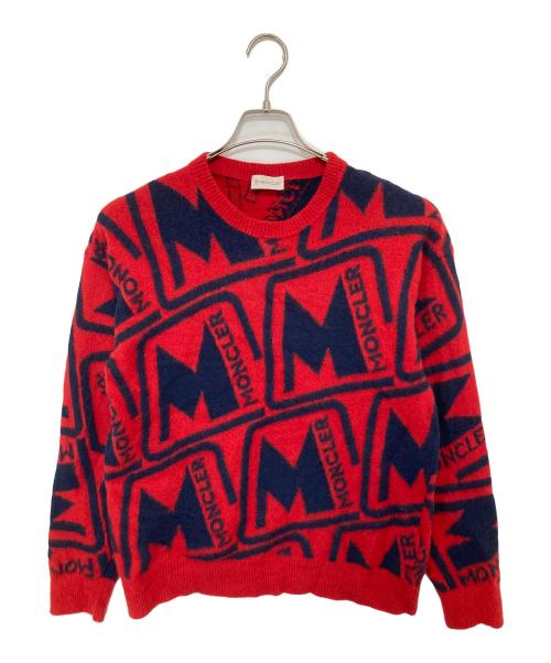 MONCLER（モンクレール）MONCLER (モンクレール) GIROCOLLO TRICOT ニット レッド サイズ:Lの古着・服飾アイテム