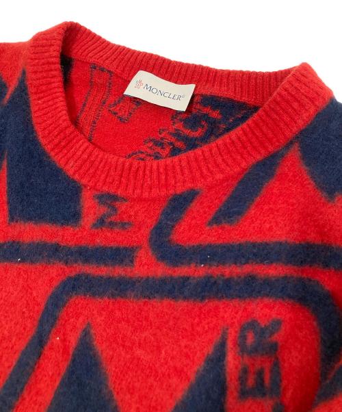 MONCLER（モンクレール）MONCLER (モンクレール) GIROCOLLO TRICOT ニット レッド サイズ:Lの古着・服飾アイテム
