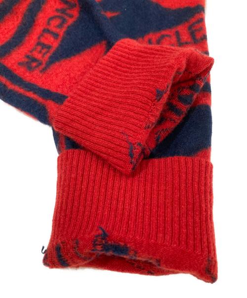 MONCLER（モンクレール）MONCLER (モンクレール) GIROCOLLO TRICOT ニット レッド サイズ:Lの古着・服飾アイテム