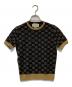 GUCCI（グッチ）の古着「GG総柄ラメニットセーター GGパターン半袖ニット 554995」｜ブラック