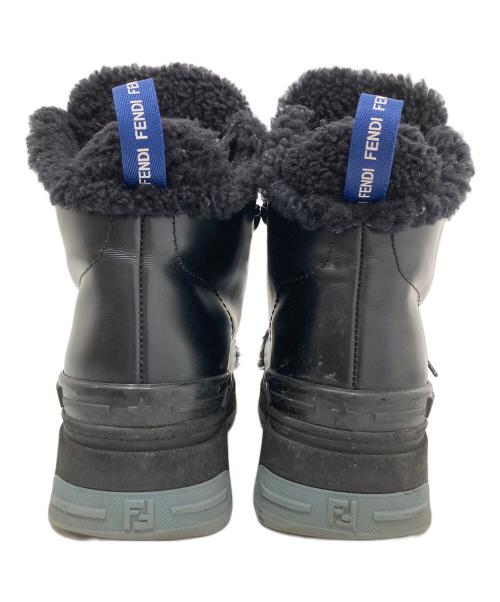 FENDI（フェンディ）FENDI (フェンディ) レザー ショートブーツ ブラック サイズ:36の古着・服飾アイテム