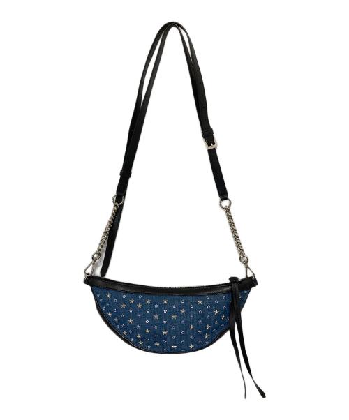 JIMMY CHOO（ジミーチュウ）JIMMY CHOO (ジミーチュウ) スタースタッズデニムショルダーバッグ ネイビーの古着・服飾アイテム
