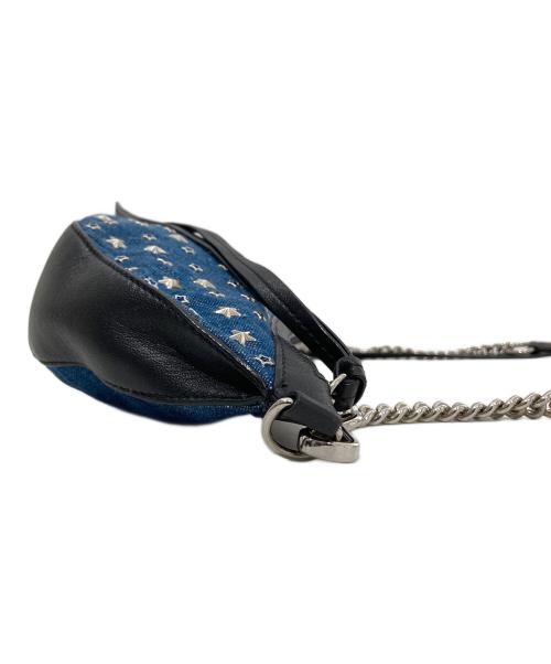 JIMMY CHOO（ジミーチュウ）JIMMY CHOO (ジミーチュウ) スタースタッズデニムショルダーバッグ ネイビーの古着・服飾アイテム