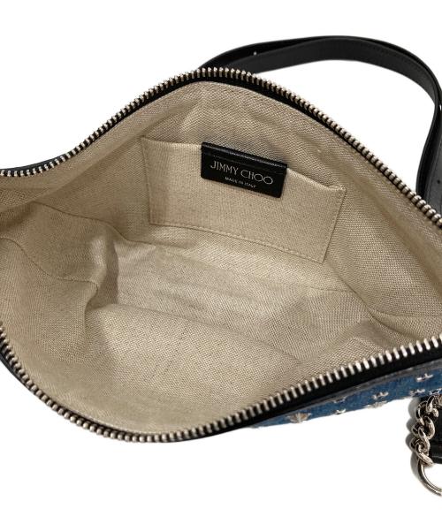 JIMMY CHOO（ジミーチュウ）JIMMY CHOO (ジミーチュウ) スタースタッズデニムショルダーバッグ ネイビーの古着・服飾アイテム