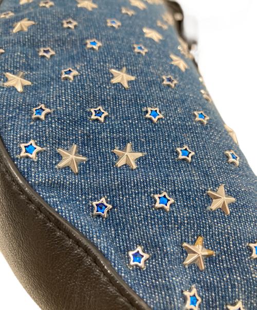 JIMMY CHOO（ジミーチュウ）JIMMY CHOO (ジミーチュウ) スタースタッズデニムショルダーバッグ ネイビーの古着・服飾アイテム