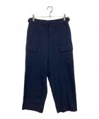 ATONエイトン）の古着「BACK SATIN FIELD CARGO PANTS バック サテン フィールド カーゴ パンツ PRAGIW0703」｜ネイビー
