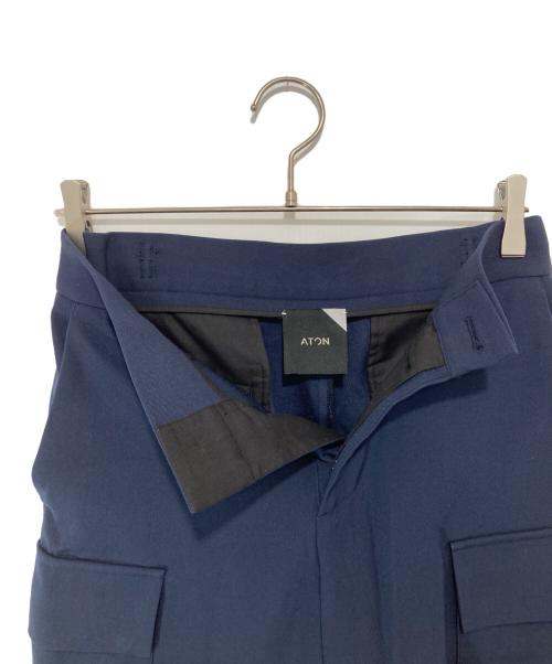 ATON（エイトン）ATON (エイトン) BACK SATIN FIELD CARGO PANTS バック サテン フィールド カーゴ パンツ PRAGIW0703 ネイビー サイズ:00の古着・服飾アイテム