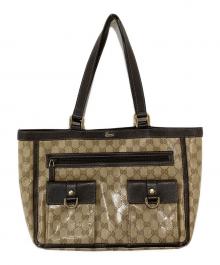 GUCCI（グッチ）の古着「アビーライン GGクリスタルトートバック 268639」｜ブラウン