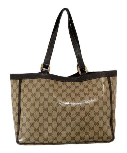 GUCCI（グッチ）GUCCI (グッチ) アビーライン GGクリスタルトートバック 268639 ブラウンの古着・服飾アイテム