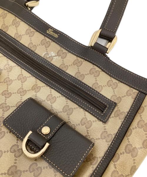 GUCCI（グッチ）GUCCI (グッチ) アビーライン GGクリスタルトートバック 268639 ブラウンの古着・服飾アイテム
