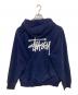 stussy (ステューシー) BASIC STUSSYZIP HOODIE　ベーシックステューシージップフーディ ネイビー サイズ:XL：15000円