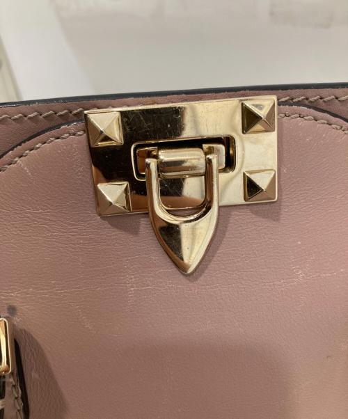 VALENTINO（ヴァレンティノ）VALENTINO (ヴァレンティノ) ロックスタッズハンドバッグ BG-Z540B0L2 ピンクの古着・服飾アイテム