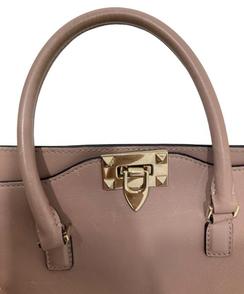 VALENTINO（ヴァレンティノ）VALENTINO (ヴァレンティノ) ロックスタッズハンドバッグ BG-Z540B0L2 ピンクの古着・服飾アイテム