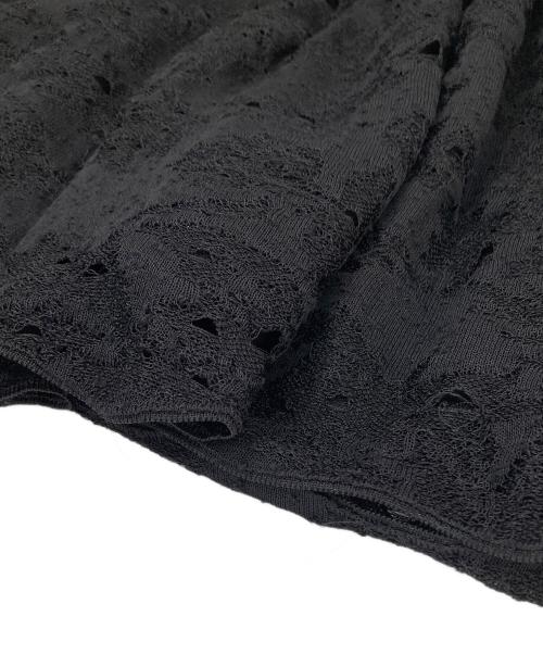 CHANEL（シャネル）CHANEL (シャネル) ココマークボタン レースニットスカート P45363K04769 ブラック サイズ:44の古着・服飾アイテム