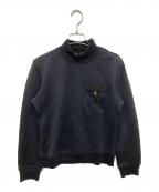 LOUIS VUITTONルイ ヴィトン）の古着「Silk Blend Shoulder Zip Sweatshirt シルク ブレンド ショルダー ジップ スウェットシャツ RW052W WHJR02CN1」｜ブラック