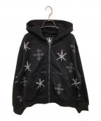 SUPPLIER×unknownサプライヤー×アンノウン）の古着「スタッズ装飾ジップパーカー」｜ブラック