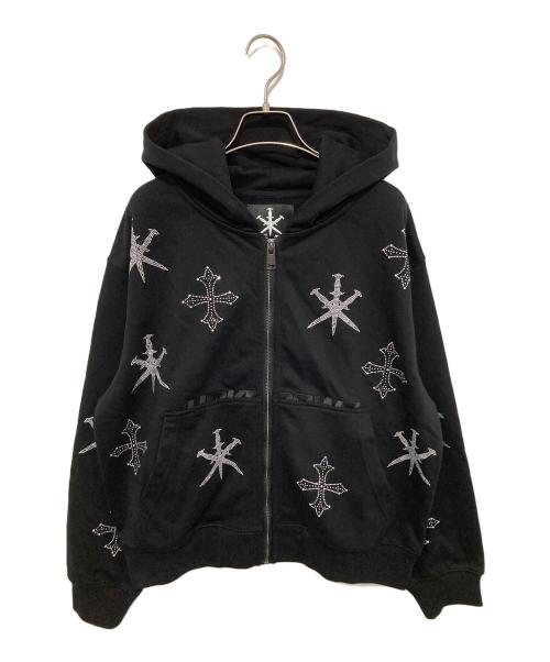 SUPPLIER（サプライヤー）SUPPLIER (サプライヤー) unknown (アンノウン) スタッズ装飾ジップパーカー ブラック サイズ:Mの古着・服飾アイテム