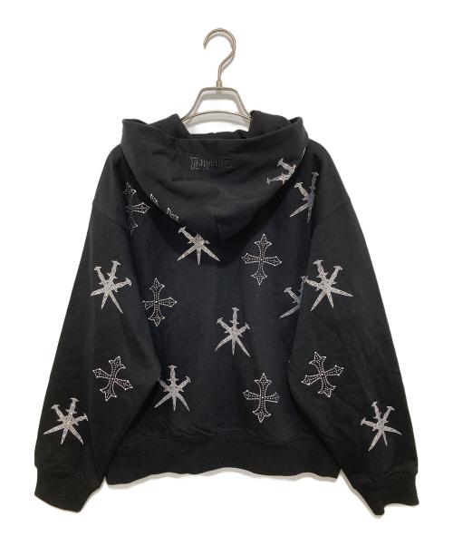 SUPPLIER（サプライヤー）SUPPLIER (サプライヤー) unknown (アンノウン) スタッズ装飾ジップパーカー ブラック サイズ:Mの古着・服飾アイテム