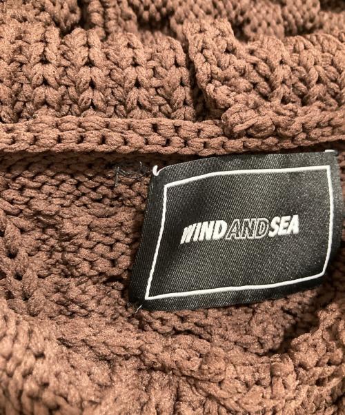 WIND AND SEA（ウィンダンシー）WIND AND SEA (ウィンダンシー) ニットプルオーバーパーカー WDS-O-CLCT-25-Q3-KN-02 ブラウン サイズ:Mの古着・服飾アイテム