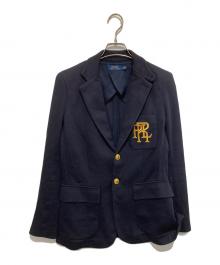 POLO RALPH LAUREN（ポロ・ラルフローレン）の古着「PRL刺繍 金ボタンブレザー」｜ネイビー