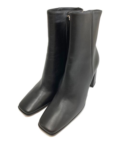 Gianvito Rossi（ジャンヴィト ロッシ）Gianvito Rossi (ジャンヴィト ロッシ) スクエアトゥ―ブーツ ブラック サイズ:３８の古着・服飾アイテム
