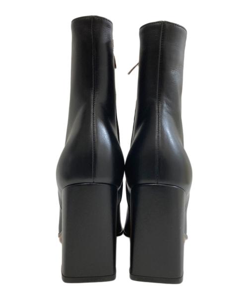Gianvito Rossi（ジャンヴィト ロッシ）Gianvito Rossi (ジャンヴィト ロッシ) スクエアトゥ―ブーツ ブラック サイズ:３８の古着・服飾アイテム