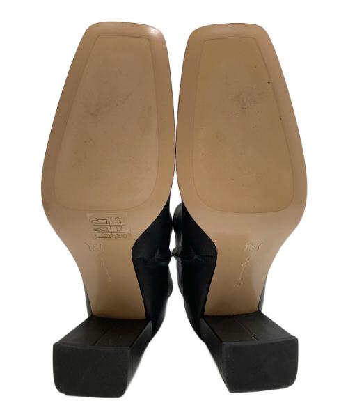 Gianvito Rossi（ジャンヴィト ロッシ）Gianvito Rossi (ジャンヴィト ロッシ) スクエアトゥ―ブーツ ブラック サイズ:３８の古着・服飾アイテム