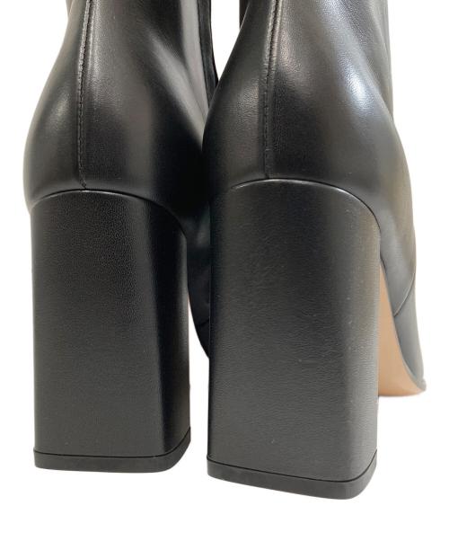 Gianvito Rossi（ジャンヴィト ロッシ）Gianvito Rossi (ジャンヴィト ロッシ) スクエアトゥ―ブーツ ブラック サイズ:３８の古着・服飾アイテム