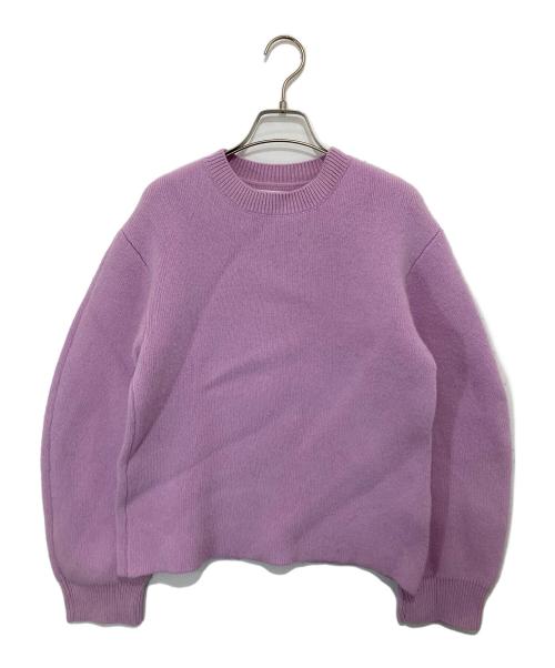JIL SANDER（ジルサンダー）JIL SANDER (ジルサンダー) ウールカシミヤニットセーター　22AW ピンク サイズ:３６の古着・服飾アイテム