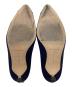 中古・古着 Manolo Blahnik (マノロ ブラニク) ビジューパンプス ネイビー サイズ:36　1/2：19000円