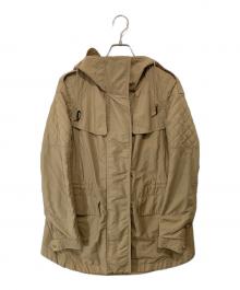 BURBERRY BRIT（バーバリーブリット）の古着「フーデッドナイロンジャケット」｜ベージュ