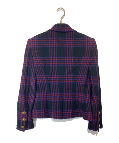 CELINE（セリーヌ）CELINE (セリーヌ) ツイードセットアップ ブラック×パープル サイズ:36の古着・服飾アイテム