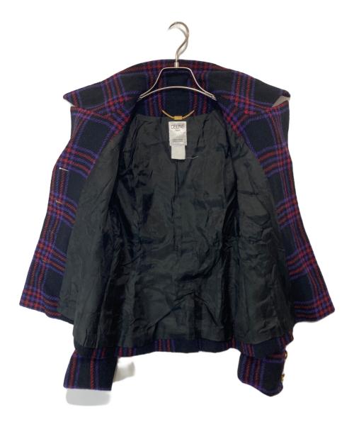 CELINE（セリーヌ）CELINE (セリーヌ) ツイードセットアップ ブラック×パープル サイズ:36の古着・服飾アイテム