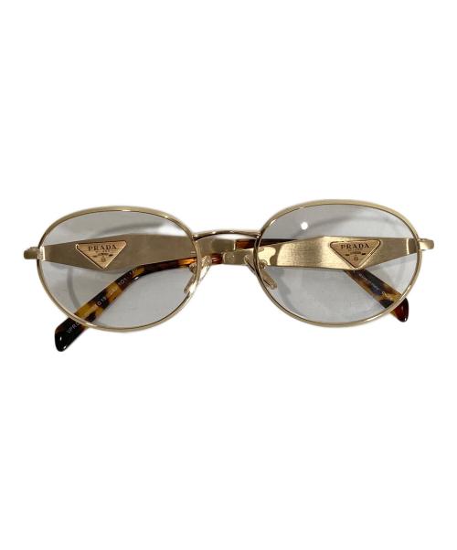 PRADA（プラダ）PRADA (プラダ) METAL OVAL OPTICA; GLASSES メタルオーバールオプティカグラス ベージュ サイズ:54□19 140の古着・服飾アイテム