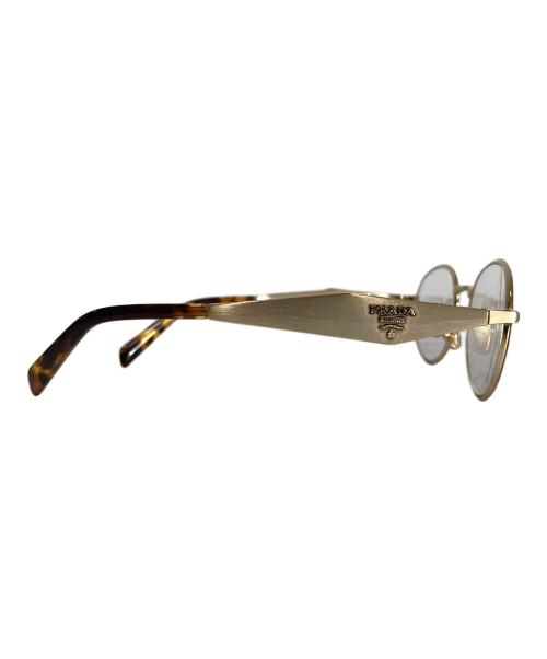 PRADA（プラダ）PRADA (プラダ) METAL OVAL OPTICA; GLASSES メタルオーバールオプティカグラス ベージュ サイズ:54□19 140の古着・服飾アイテム