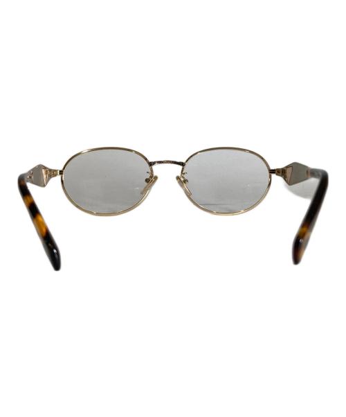 PRADA（プラダ）PRADA (プラダ) METAL OVAL OPTICA; GLASSES メタルオーバールオプティカグラス ベージュ サイズ:54□19 140の古着・服飾アイテム