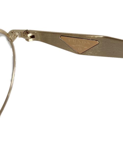 PRADA（プラダ）PRADA (プラダ) METAL OVAL OPTICA; GLASSES メタルオーバールオプティカグラス ベージュ サイズ:54□19 140の古着・服飾アイテム