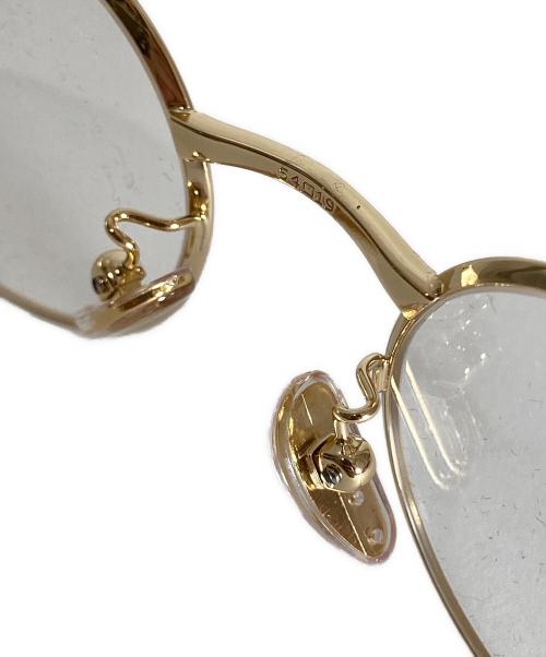 PRADA（プラダ）PRADA (プラダ) METAL OVAL OPTICA; GLASSES メタルオーバールオプティカグラス ベージュ サイズ:54□19 140の古着・服飾アイテム