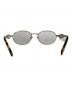 中古・古着 PRADA (プラダ) METAL OVAL OPTICA; GLASSES メタルオーバールオプティカグラス ベージュ サイズ:54□19 140：25000円