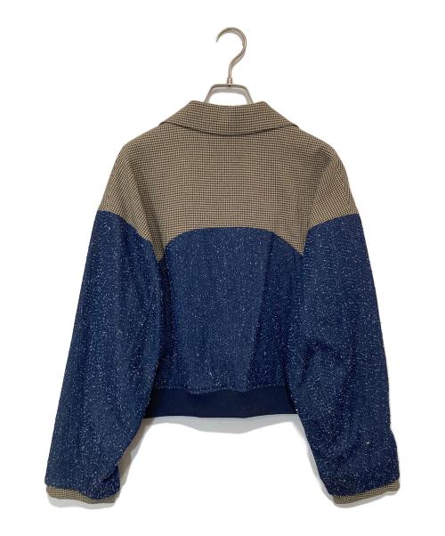 Ameri（アメリ）Ameri (アメリ) JENNY CURVE DOCKING BLOUSON ジェニーカーブドッキングブルゾン ブラウン サイズ:Sの古着・服飾アイテム
